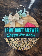 Load image into Gallery viewer, Leopard Check The Barn Door Hanger - FREE SHIPPING