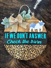 Load image into Gallery viewer, Leopard Check The Barn Door Hanger - FREE SHIPPING