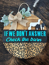 Load image into Gallery viewer, Leopard Check The Barn Door Hanger - FREE SHIPPING