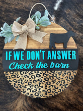 Load image into Gallery viewer, Leopard Check The Barn Door Hanger - FREE SHIPPING