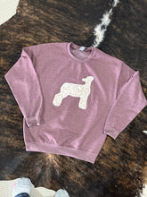 Load image into Gallery viewer, Purple & Floral Animal Silhouette Crewneck Sweatshirt