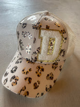 Load image into Gallery viewer, Leopard Chenille Initial Hat