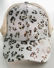 Load image into Gallery viewer, Leopard Chenille Initial Hat