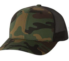 Load image into Gallery viewer, Camo Leather Patch Hat - CUSTOM