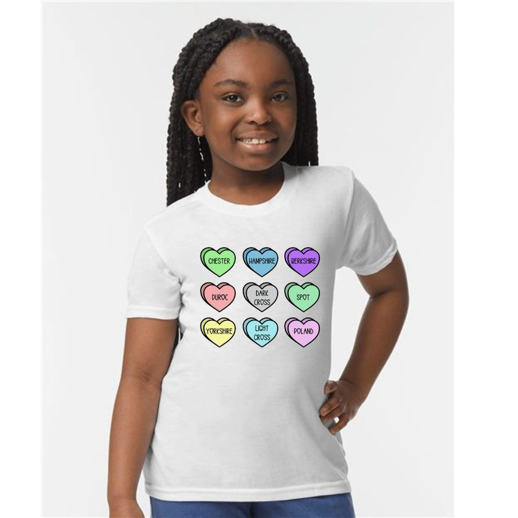 Valentine's Day Colorful Conversation Hearts - Youth
