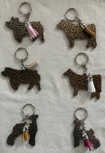 Load image into Gallery viewer, Gold Metallic Leopard Livestock Keychain
