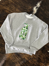 Load image into Gallery viewer, Grey &amp; Cactus Animal Silhouette Crewneck Sweatshirt
