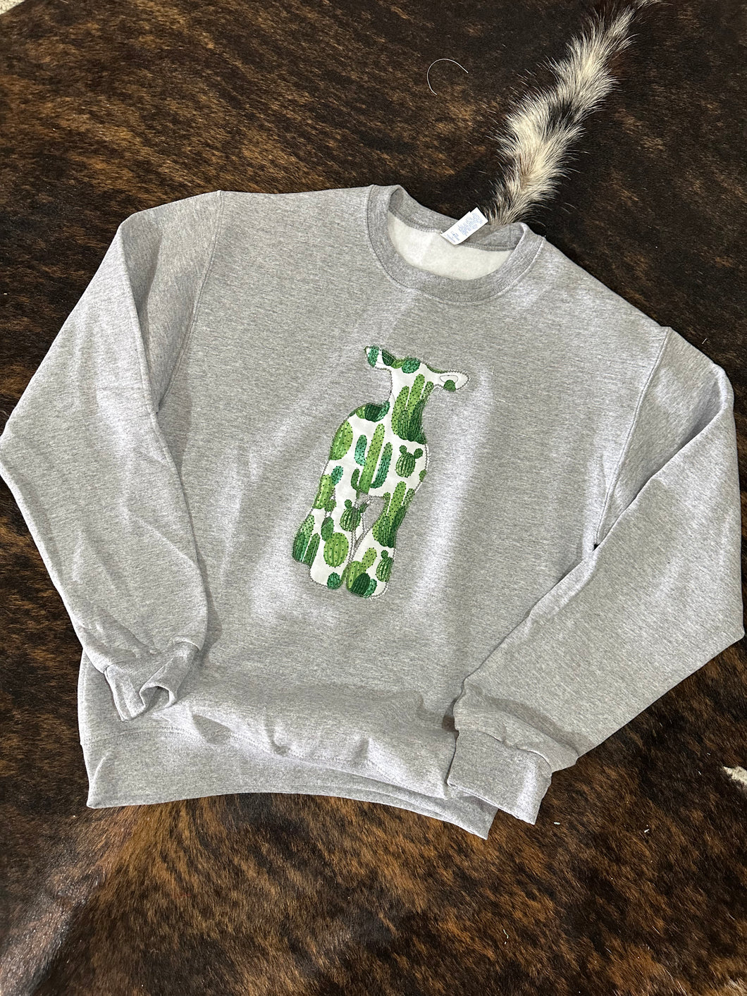 Grey & Cactus Animal Silhouette Crewneck Sweatshirt
