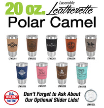 Load image into Gallery viewer, 20 oz Leather Tumbler- Cattle Brand

